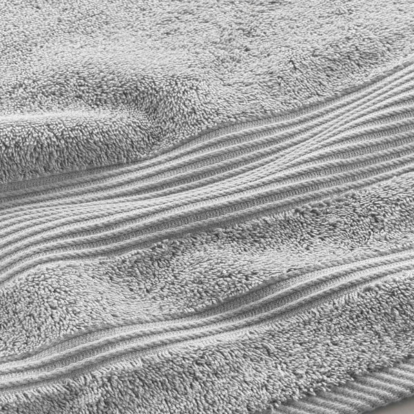 Svetlo siva bombažna brisača iz frotirja 90x150 cm Tendresse – douceur d'intérieur-image-2