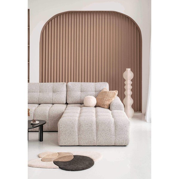 Bež raztegljiva kotna sedežna garnitura s prostorom za shranjevanje (desni kot) Lulu – Miuform-image-4