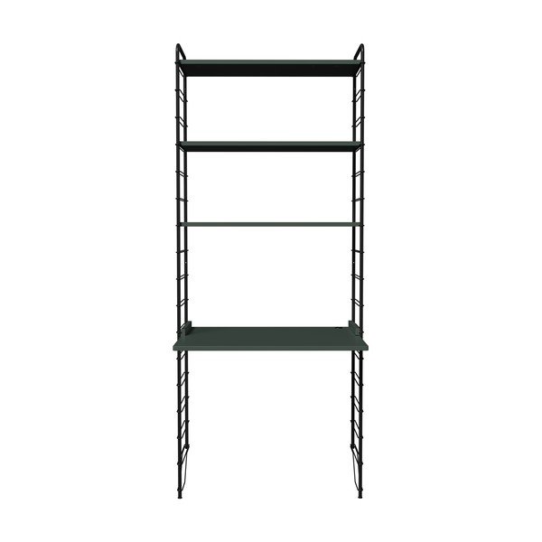 Temno zelen/črn sistem modularnih polic 82x204 cm Dakota – Tenzo-image-1