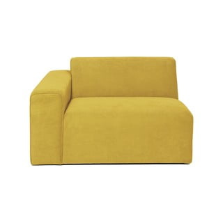 Gorčično rumen končni modul kavča Scandic Sting, 124 cm, levi kot
