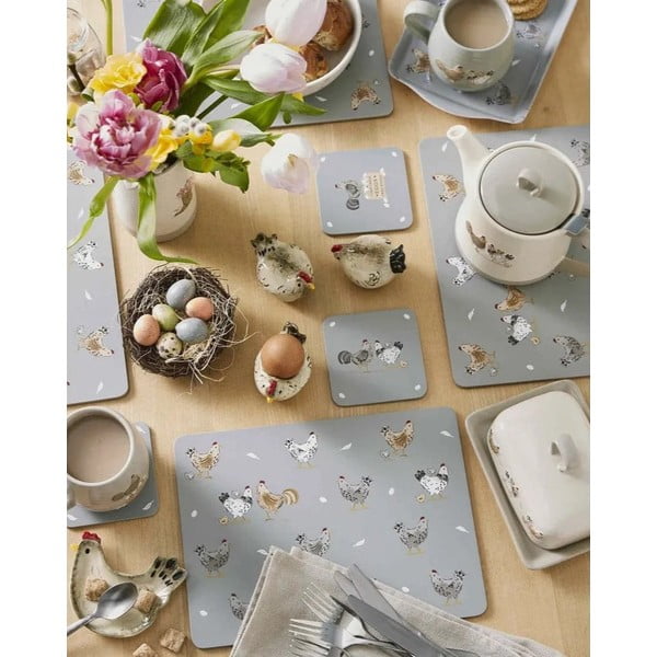 Pogrinjki v kompletu 4 ks iz plute 21x29 cm Hen House – Cooksmart ®-image-4