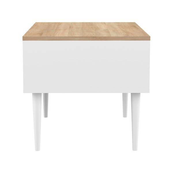 Bela mizica s ploščo v hrastovem dekorju 80x47 cm Horizon - TemaHome -image-2
