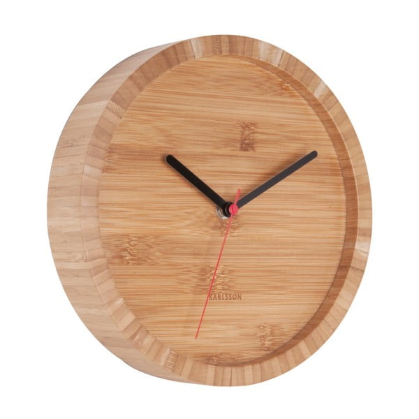 Rjava bambusova stenska ura Karlsson Tom , ⌀ 26 cm-image-1
