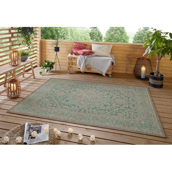 Zeleno-bež zunanja preproga NORTHRUGS Anjara, 160 x 230 cm-image-1