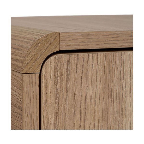 TV omarica v hrastovem dekorju v svetli naravni barvi 180x52x34 cm Mirel – Nordure-image-4