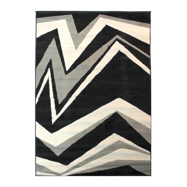 Črno-siva preproga Flair Rugs Element Shard, 60 x 110 cm