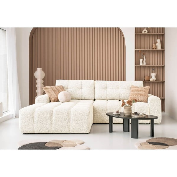 Kremno bela raztegljiva kotna sedežna garnitura s prostorom za shranjevanje (levi kot) Lulu – Miuform-image-4