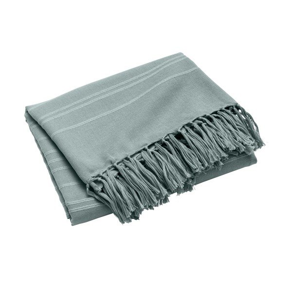 Zeleno bombažno pregrinjalo 125x150 cm Lilia – douceur d'intérieur