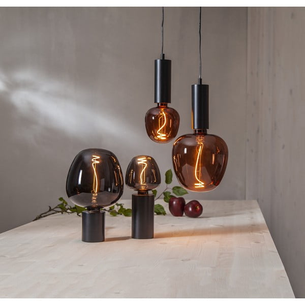 LED žarnica s toplo svetlobo z žarnico E27, 2 W Black Apple – Star Trading-image-1