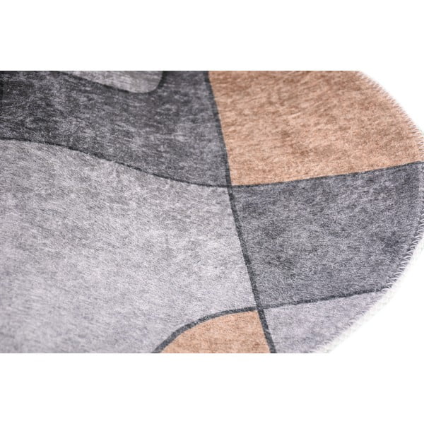 Siva pralna okrogla preproga ø 120 cm Yuvarlak – Vitaus-image-2