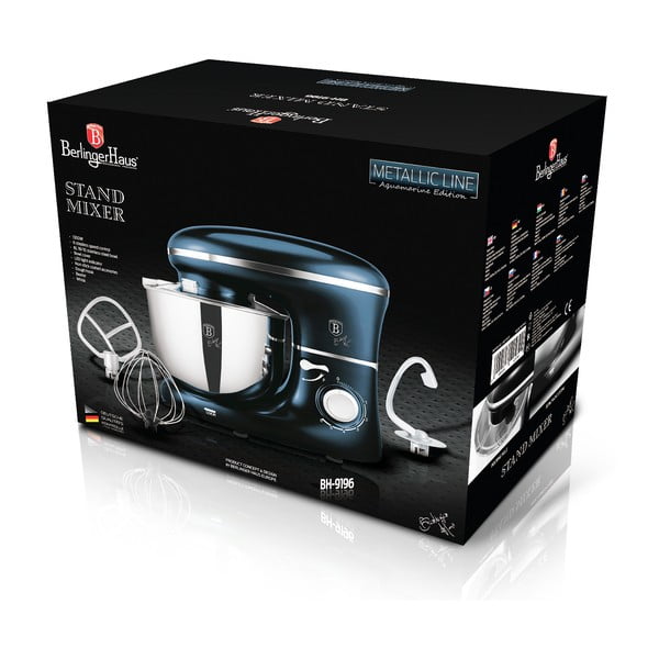 Modri kuhinjski robot Aquamarine Metallic Line - BerlingerHaus-image-2