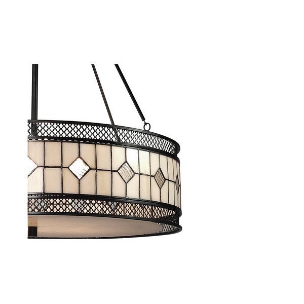 Kovinska viseča svetilka s steklenim senčilom ø 60 cm Waldorf – Premier Housewares-image-3