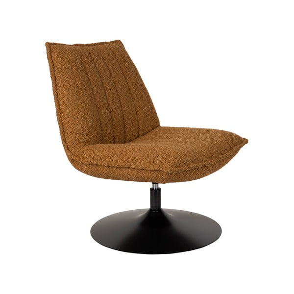 Oker rumen fotelj iz tkanine bouclé Jax – White Label