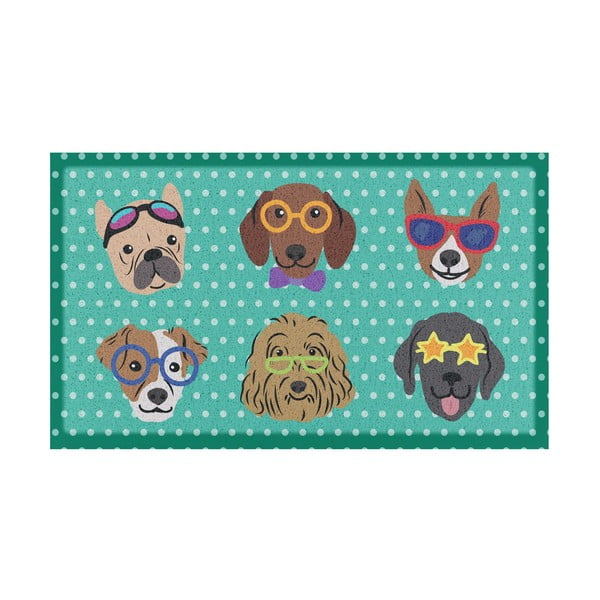 Predpražnik 40x70 cm Dogs on Polka Dots – Artsy Doormats