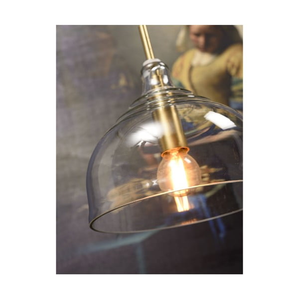 Viseča svetilka v zlati barvi s steklenim senčnikom ø 20 cm Brussels – it's about RoMi-image-1