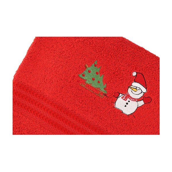 Komplet 3 rdečih brisač Snowy Christmas-image-1