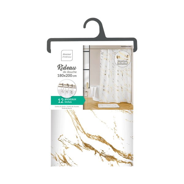 Zavesa za tuš 180x200 cm Aquamarbre – douceur d'intérieur-image-4