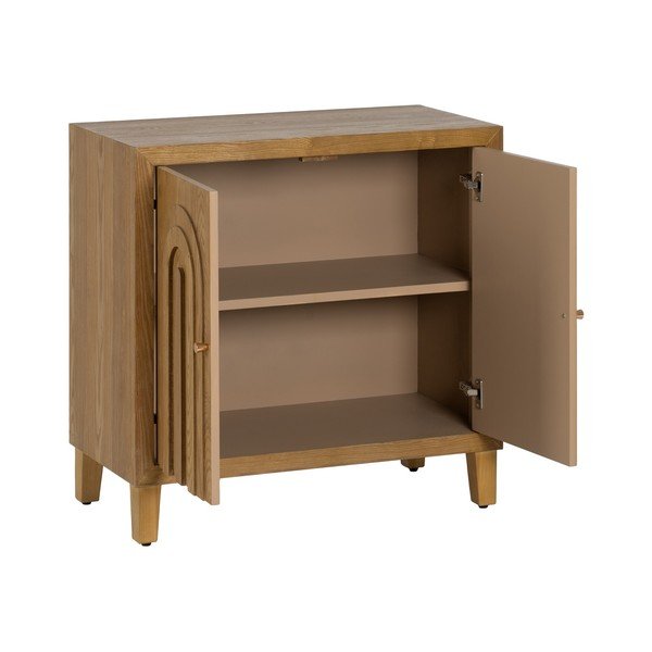 Omarica iz masivne jelke v naravni barvi 80x80 cm Archo – Ixia-image-2