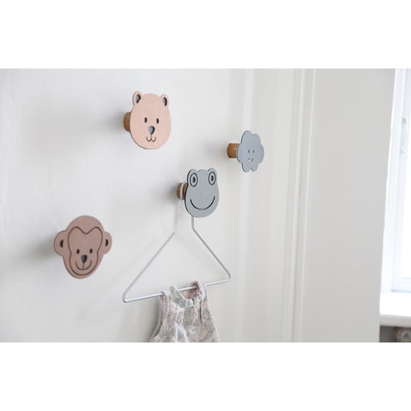 Prašno zelen jeklen stenski obešalnik Frog Dot Nupo – LIND DNA-image-2