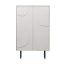 Svetlo siva omarica iz masivnega bora 85x135 cm Cadiz – WOOOD