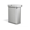 Brezstični jeklen koš za smeti v srebrni barvi 58 l Sensor – simplehuman
