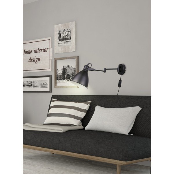 Črna kovinska stenska svetilka Espera - Candellux Lighting-image-4