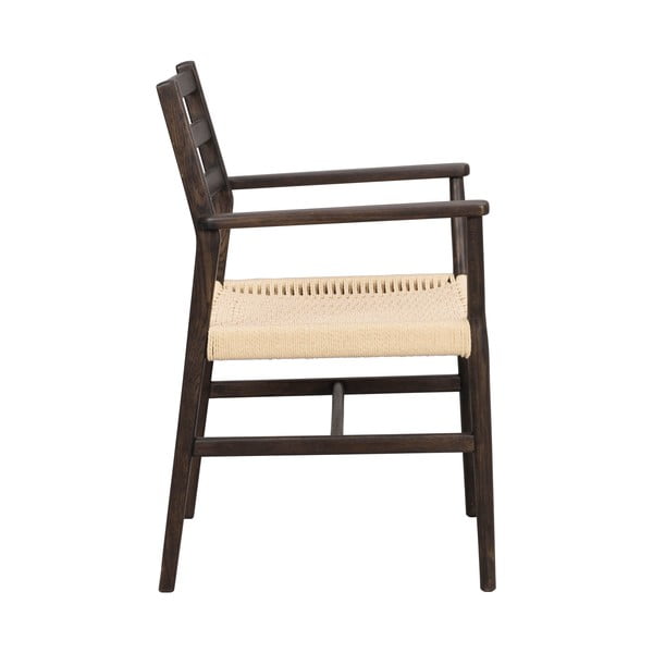 Jedilni stol v naravni in temno rjavi barvi Harlan – Rowico-image-3