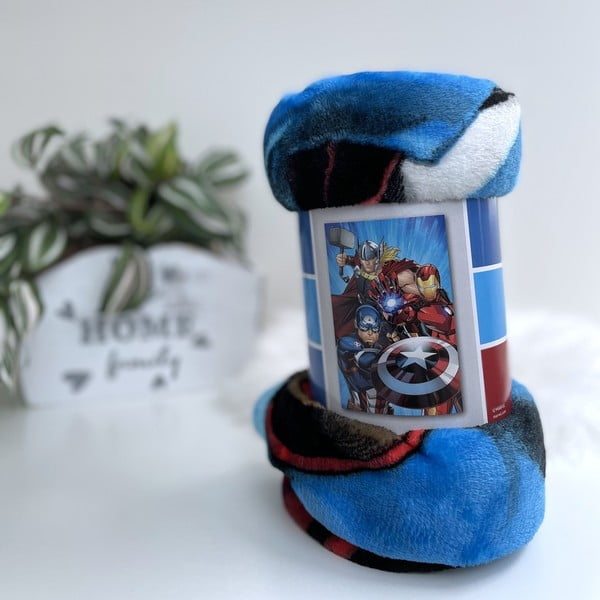 Otroška odeja iz mikropliša 100x150 cm Avengers Heroes – Jerry Fabrics-image-1