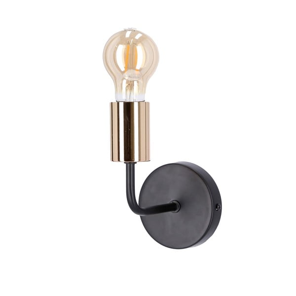 Črna/bakrena stenska svetilka Spill – Candellux Lighting-image-2