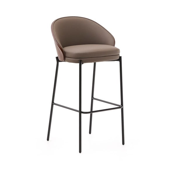 Rjav barski stol (višina sedeža 77 cm) Eamy – Kave Home