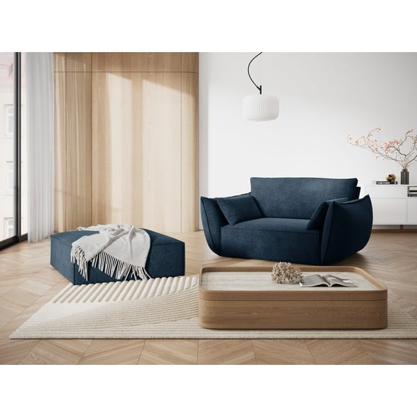 Temno modri fotelj Vanda - Mazzini Sofas-image-1