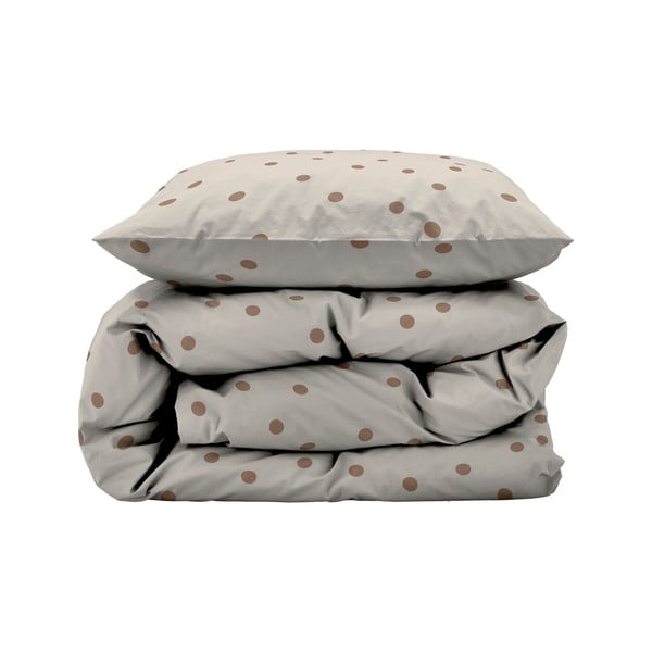 Rjava enojna posteljnina iz bombažnega satena 140x200 cm Solaris – Södahl-image-2