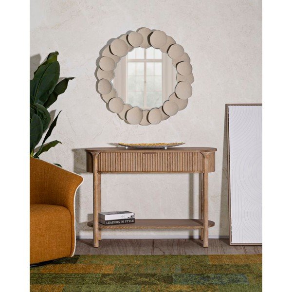 Stranska mizica iz masivne jelke v naravni barvi 40x110 cm Gothenburg – Mauro Ferretti-image-1