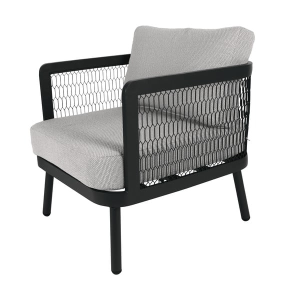 Siv kovinski vrtni fotelj Edinburgh Duo – Rojaplast-image-2