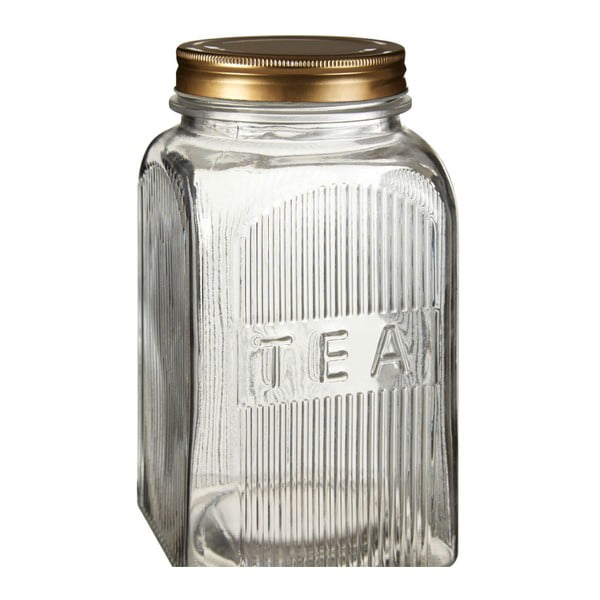 Komplet kozarcev za sladkor, kavo in čaj z zlatimi pokrovi Premier Housewares Embossed-image-2