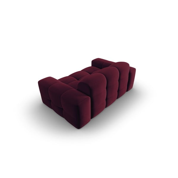 Bordo rdeč žametni kavč 156 cm Kendal - Micadoni Home-image-4
