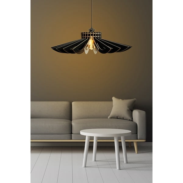 Črna viseča svetilka ø 68 cm – Opviq lights-image-1