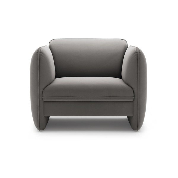 Temno siv žameten fotelj Georgia – Micadoni -image-2