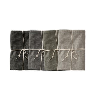 Komplet 4 prtičkov z mešanico lanu Really Nice Things Cool Grey, 43 x 43 cm