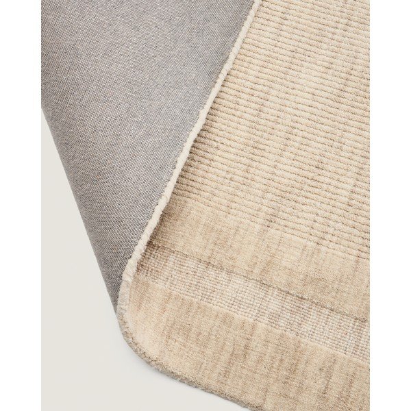 Kremno bela ročno tkana volnena preproga 160x230 cm Dalena – Kave Home-image-4