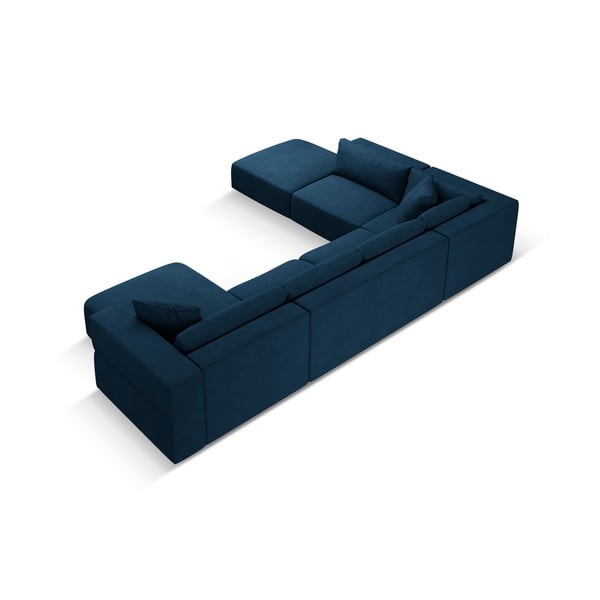 Modra kotna sedežna garnitura (levi kot/v obliki črke "U") Esther – Milo Casa-image-3