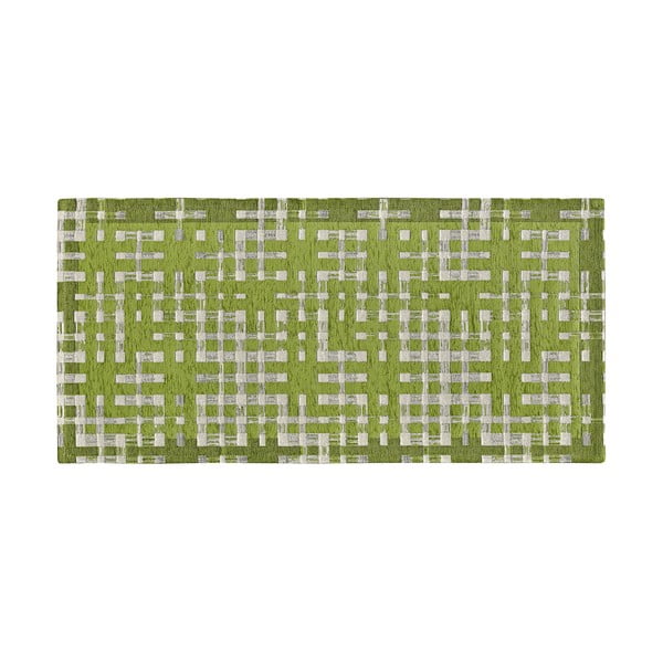 Zelen pralen tekač 55x240 cm Dama Verde – Floorita
