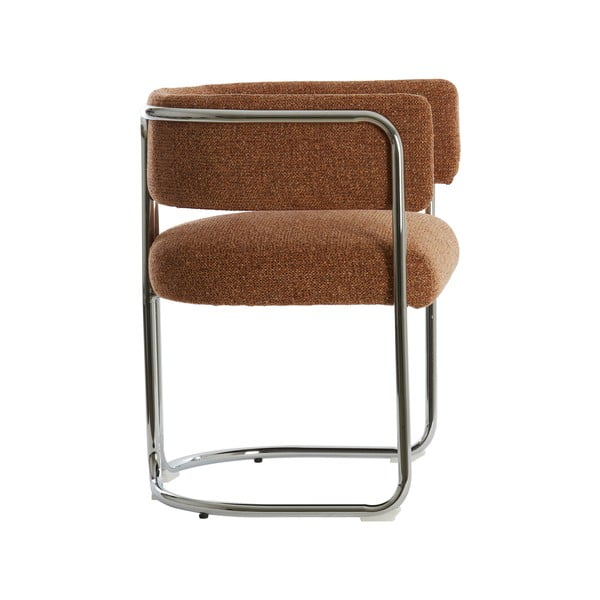 Svetlo rjav oblazinjen jedilni stol z nasloni za roke Adante – Light & Living-image-4