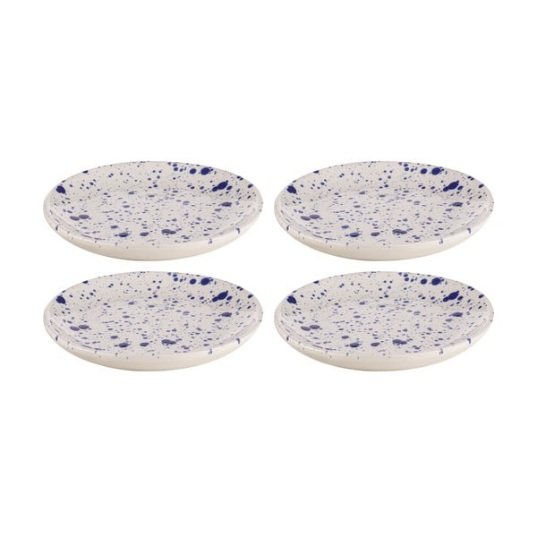 Beli/modri desertni lončeni krožniki v kompletu 4 ks ø 18 cm Carnival – Ladelle