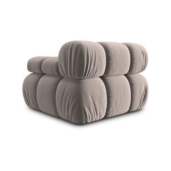 Svetlo rjav žameten modul za sedežno garnituro (desni kot) Bellis – Micadoni -image-4