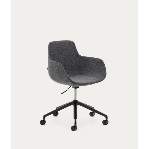 Temno siv oblazinjen jedilni stol Tissiana – Kave Home-image-3