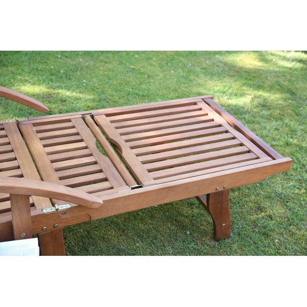 Rjav vrtni ležalnik iz masivnega lesa Beverly Hills – Garden Pleasure-image-4