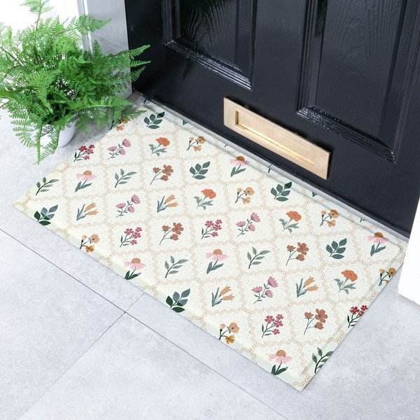 Predpražnik iz PVC-ja 40x70 cm Vintage Floral Stamp – Artsy Doormats-image-1