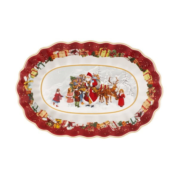 Servirni krožnik iz porcelana z božičnim motivom Villeroy&Boch, 30 x 19,8 cm
