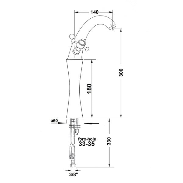 Stoječa armatura za umivalnik v sijajno srebrni in zlati barvi Antea – Sapho-image-2